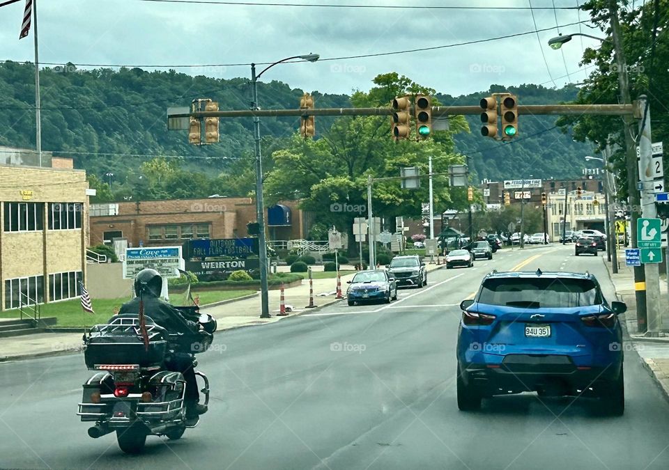 Motorcycle on the road