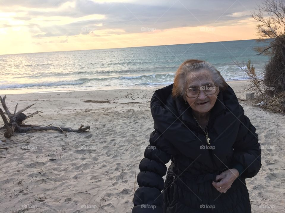 Granny on the beach 