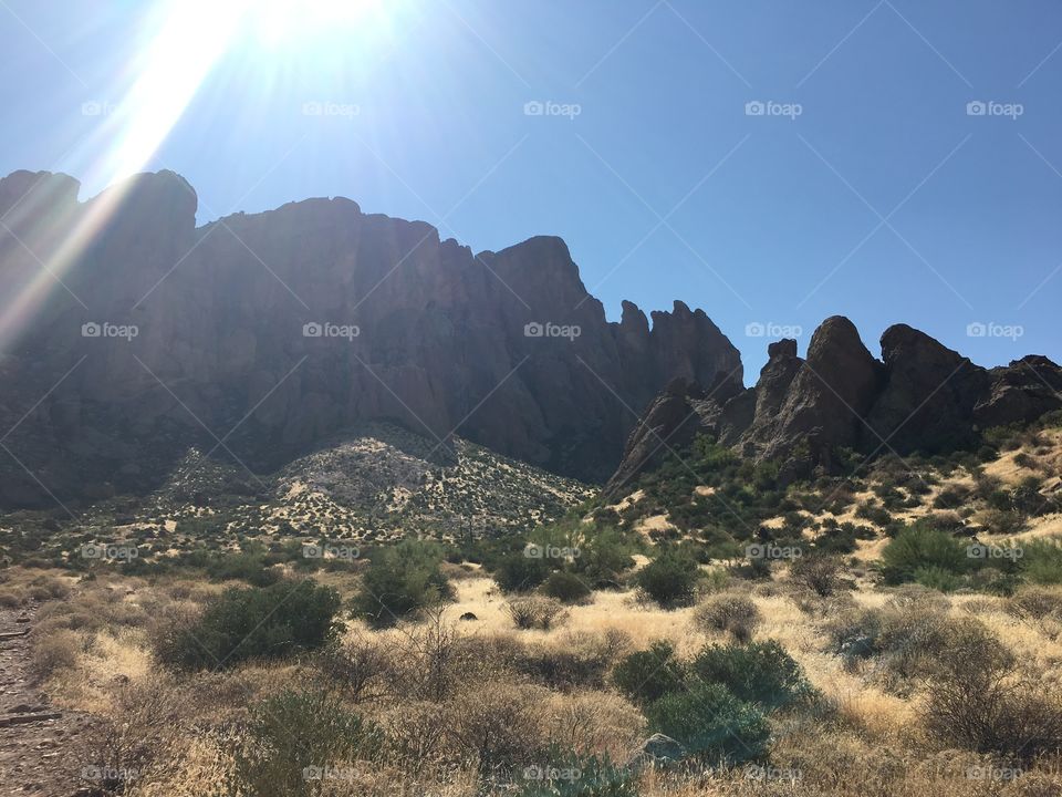 Superstition Mountains Arizona landscape views