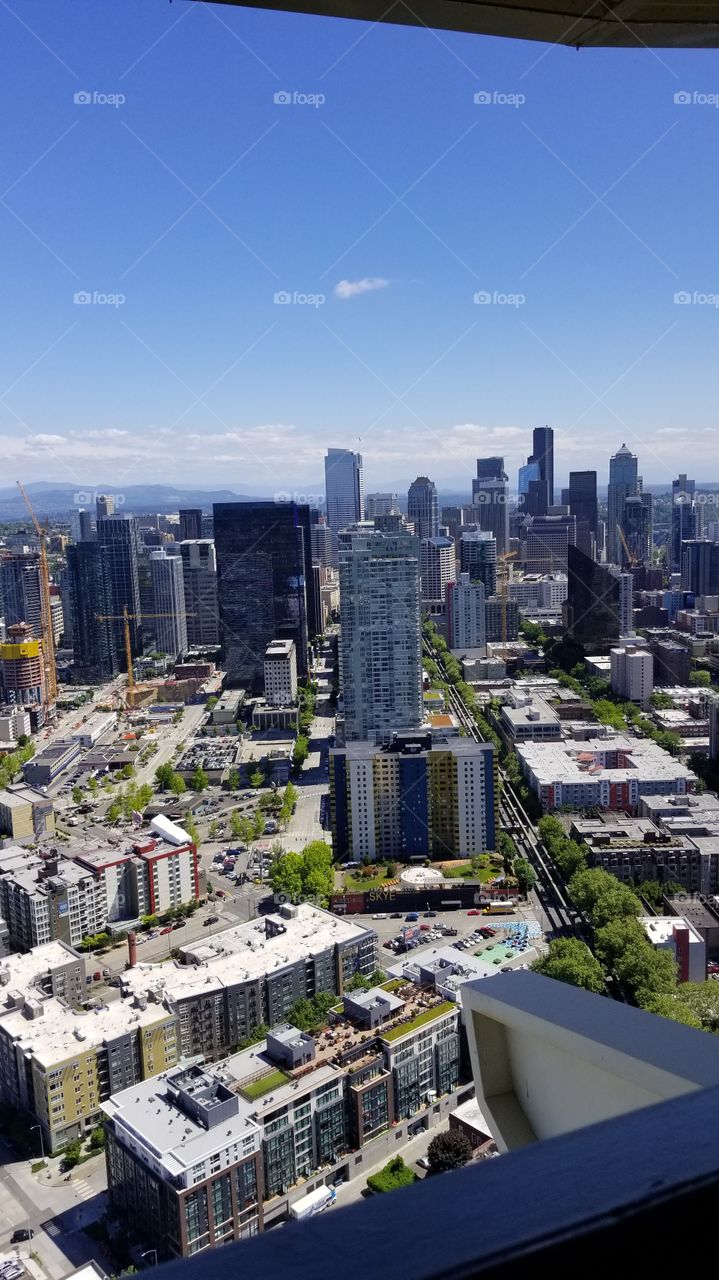 Seattle from space needle
