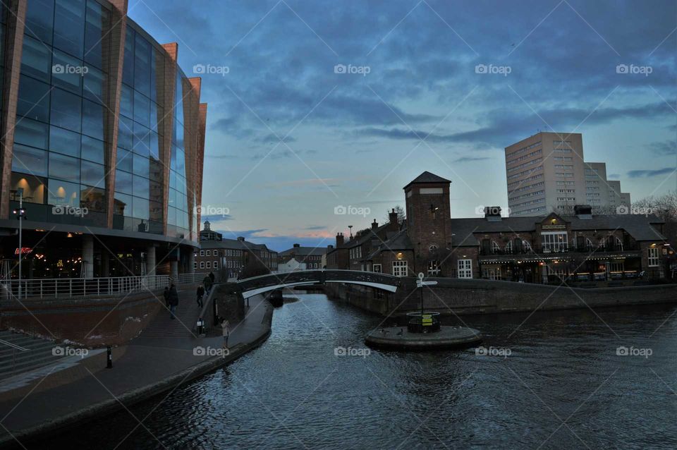 night in Birmingham, England