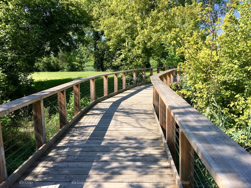 Stretch of the cycle-pedestrian path of the Regional Park of the River Sile