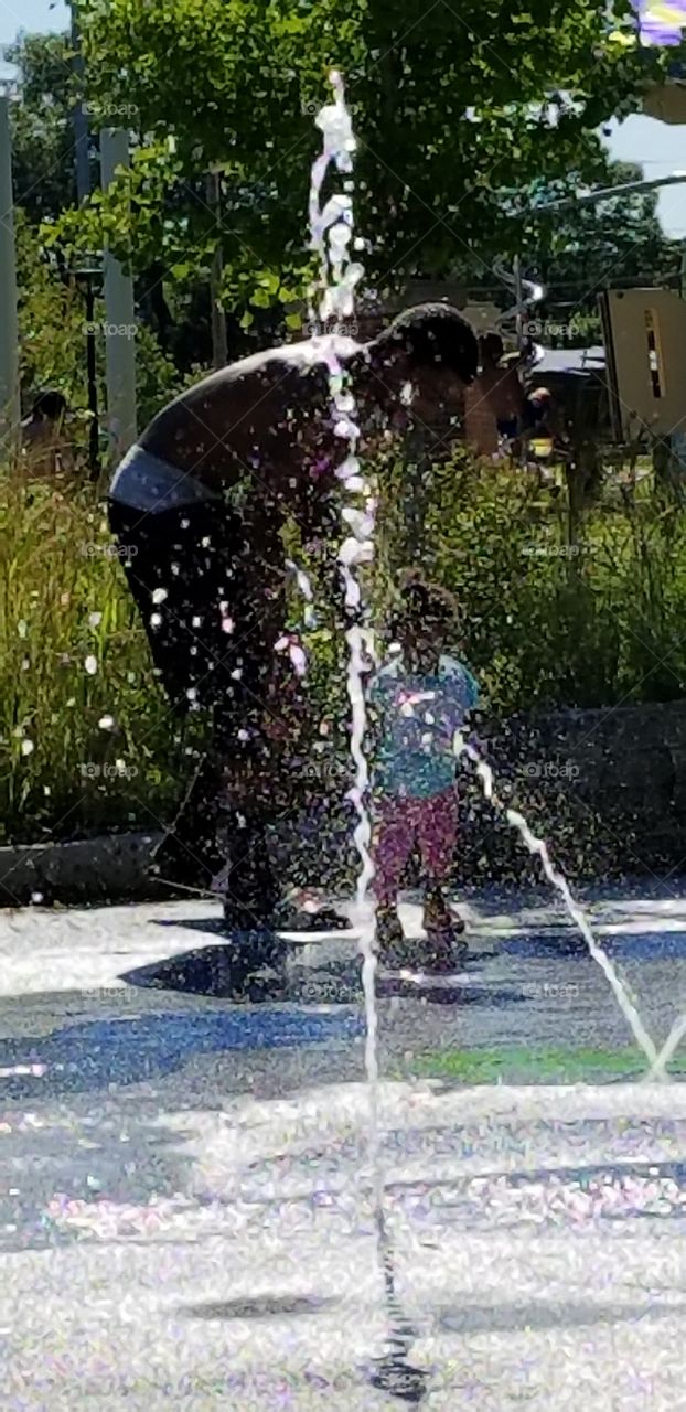 Dad and daughter summer fun