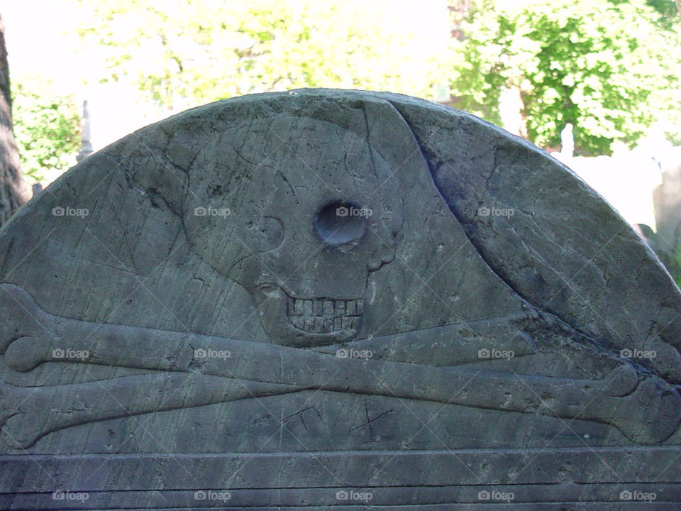 boston skull colonial gravestone by pepsilovr