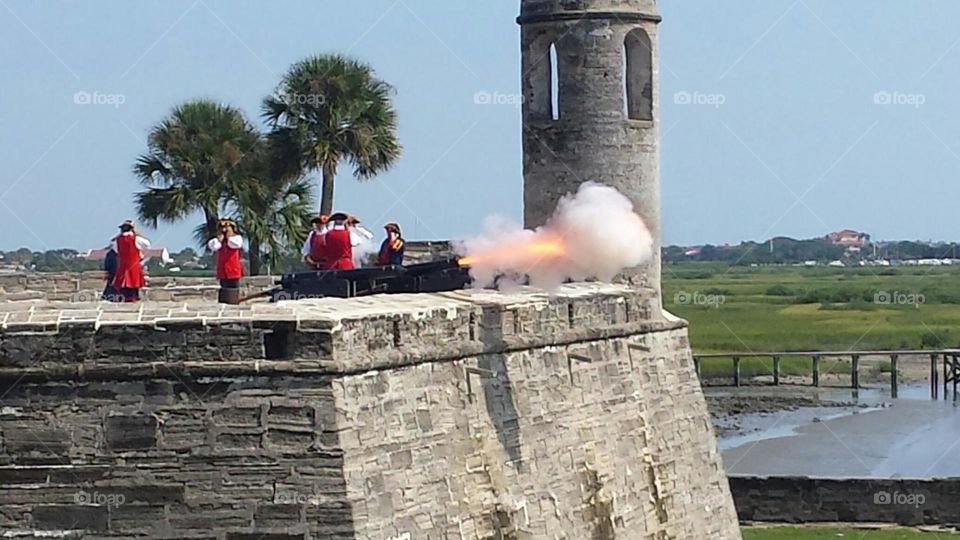 Canon firing in St. Augustine 