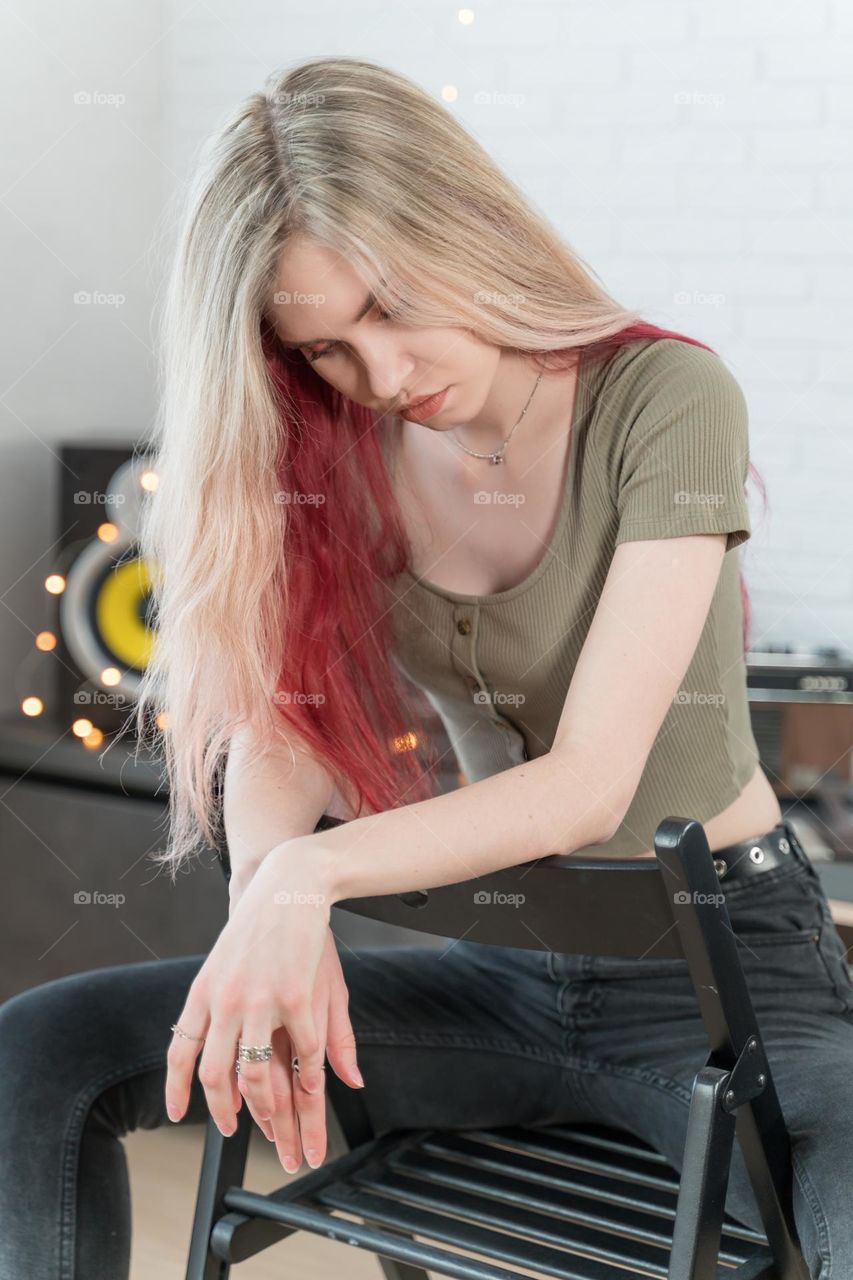 girl with long red hair