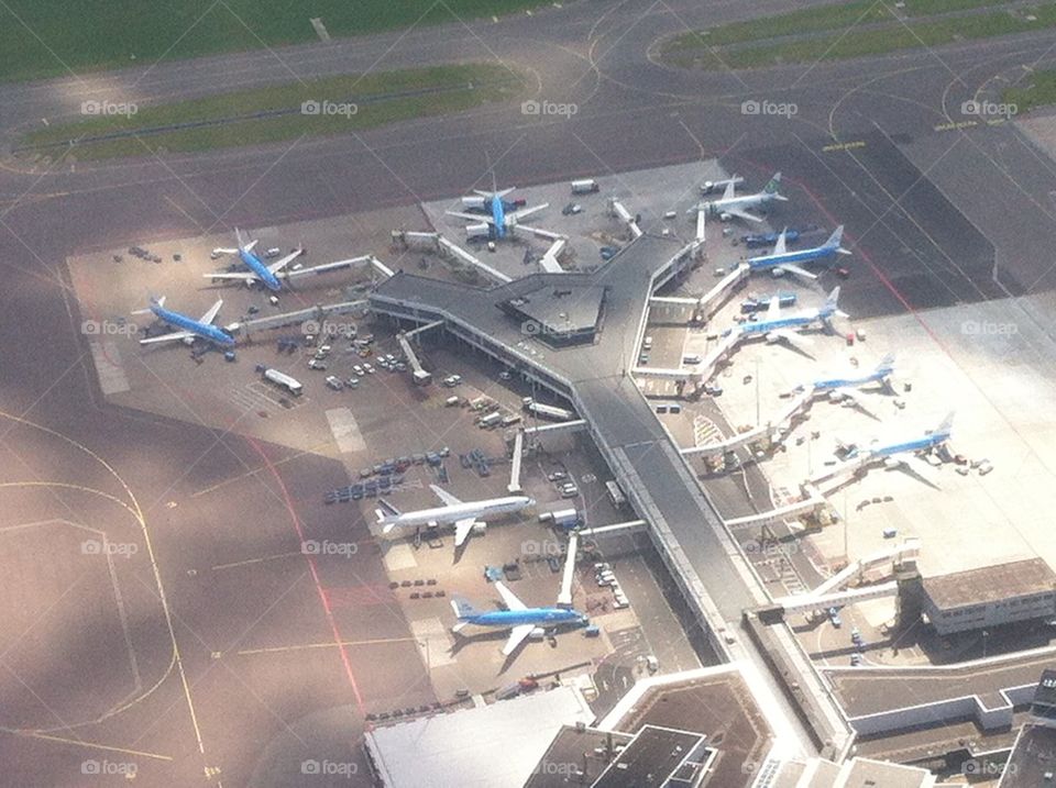 Schiphol airport aerial