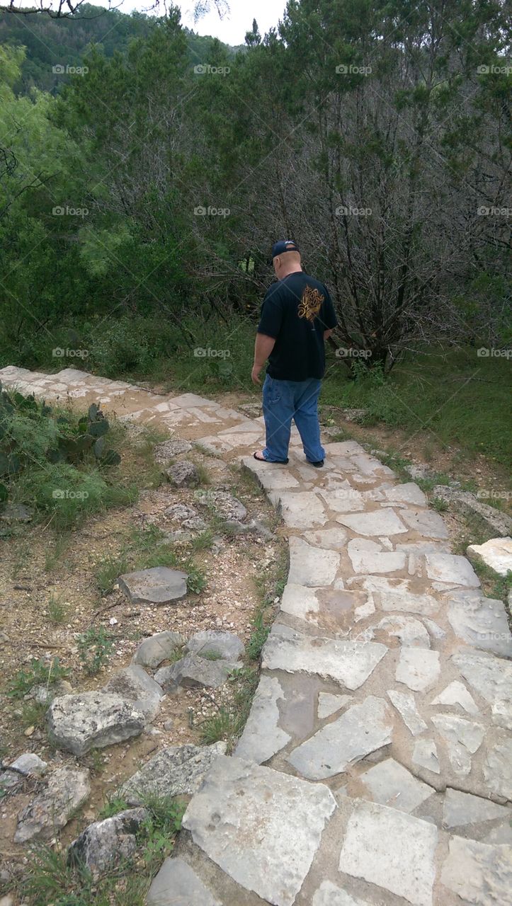 Walk the stoned path.