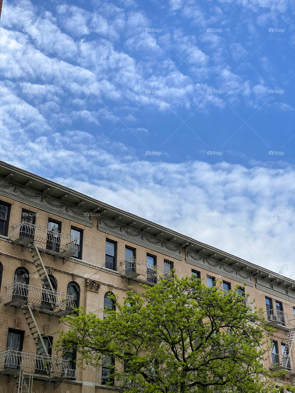 Cloud- sky and the building