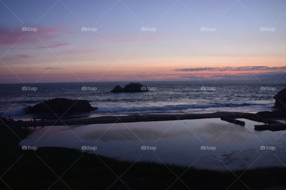 Sunset at sutro baths