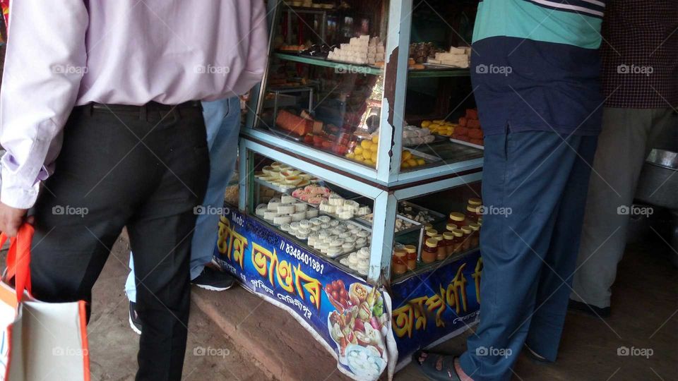 Sweet shop in Bengal, India