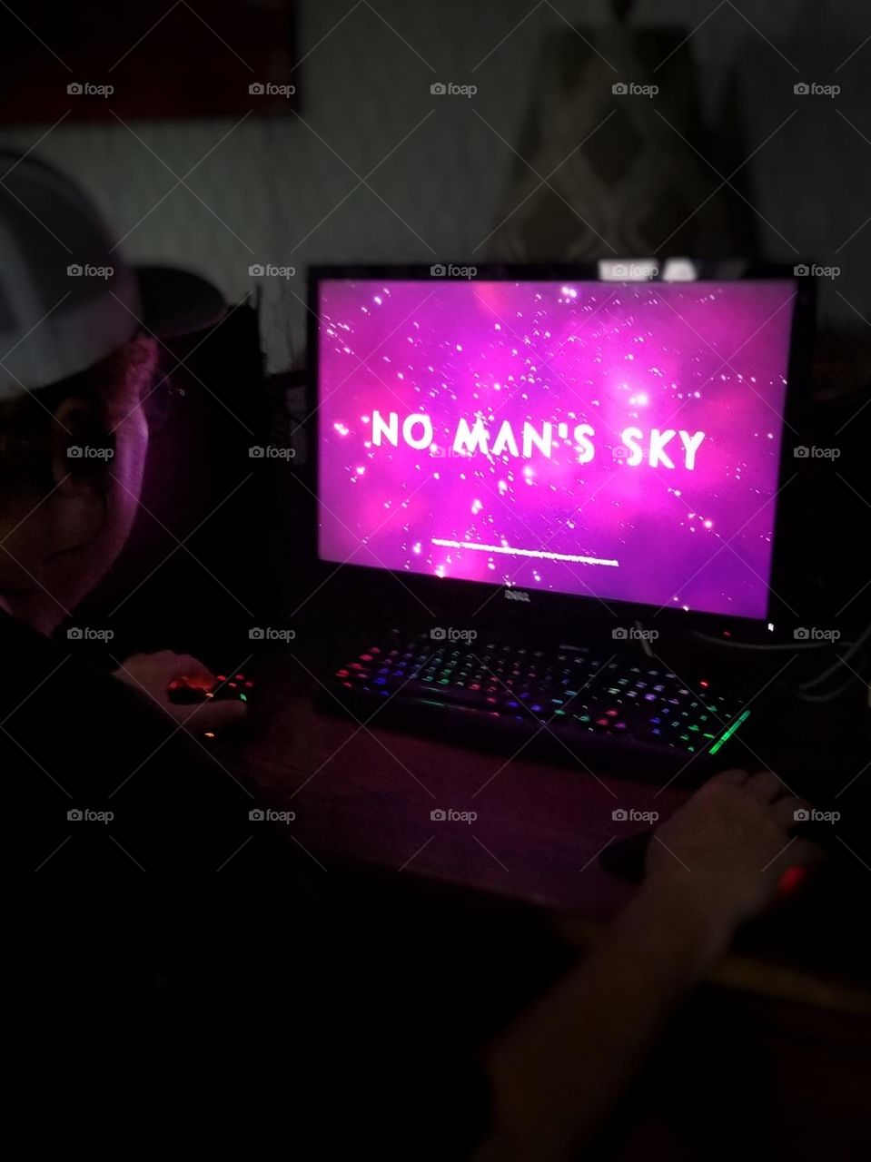 Man Playing No Man's Sky