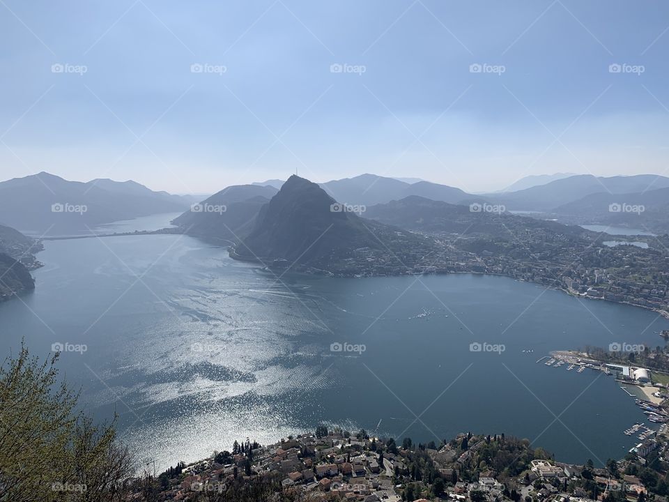 Lugano lake from Bre