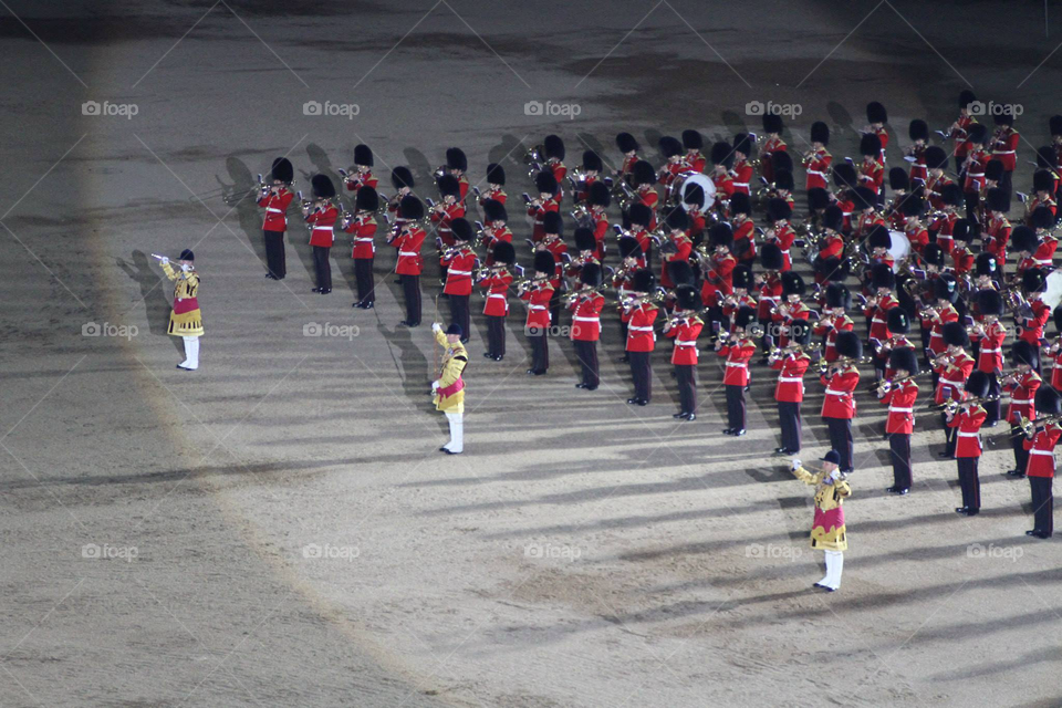 Band of The Welsh Guard at Ceremonial of Commemorate WWI & II