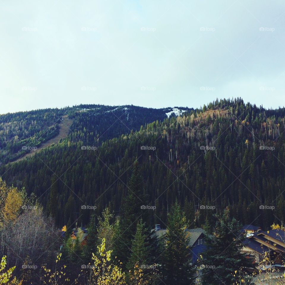 Starting to see snow in the mountains! 
