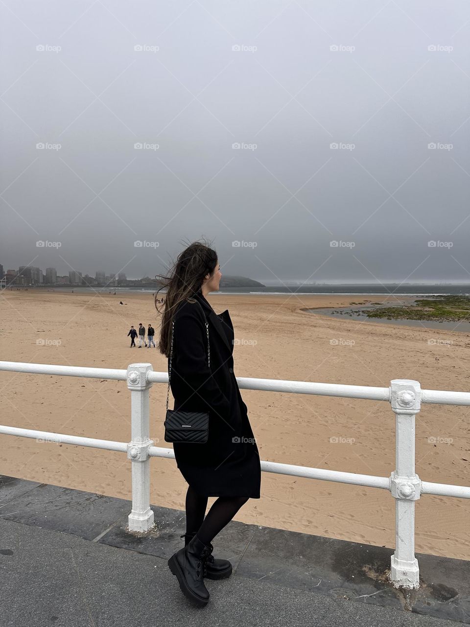 Playa San Lorenzo en invierno 