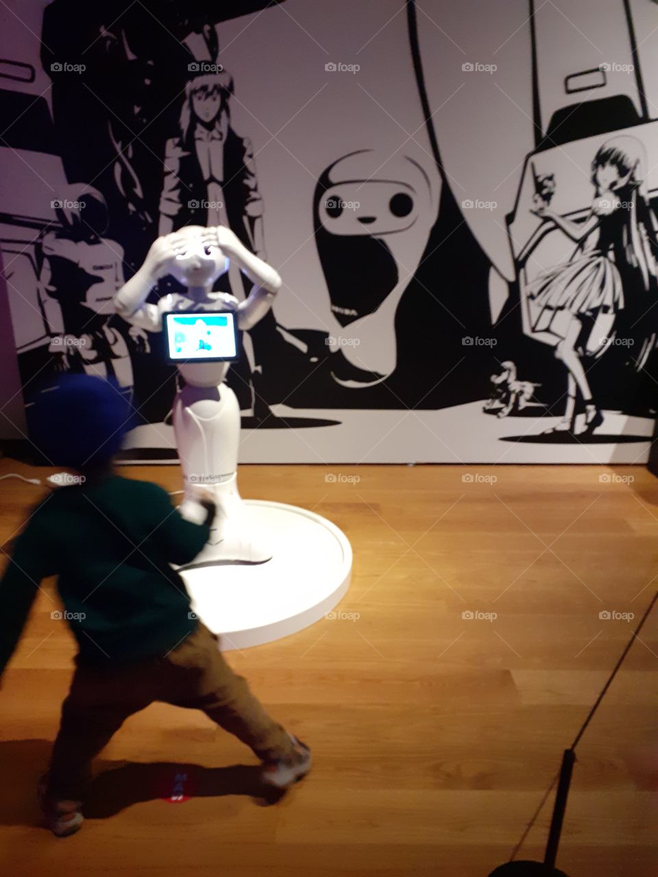 Moving robot at COOL JAPAN MAS museum Antwerp