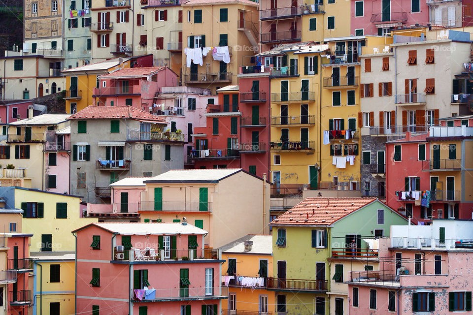 italy colors cinqueterre houses by adrianocastelli