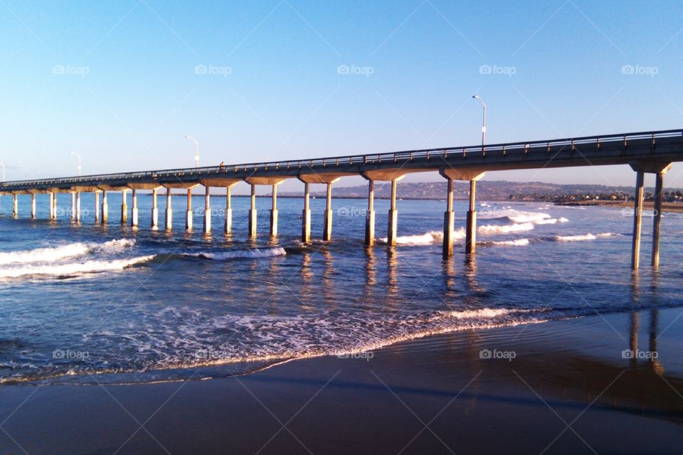 Surf at the Ocean Beach Free Pier