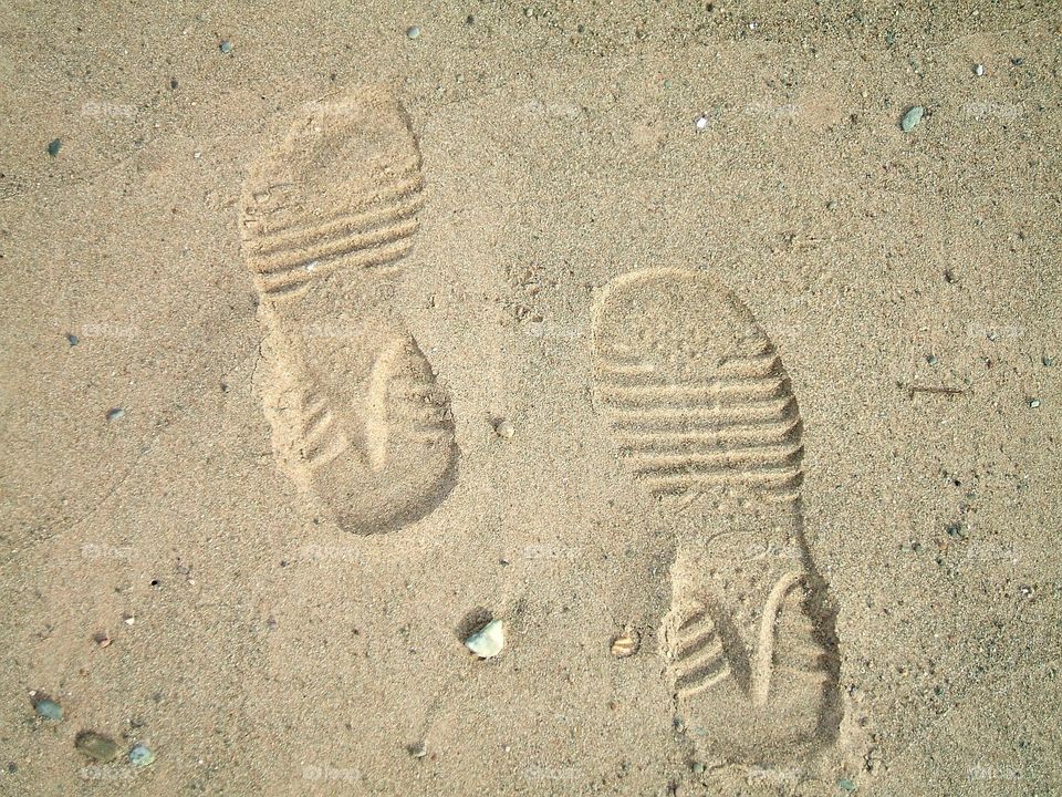 footprints in the sand