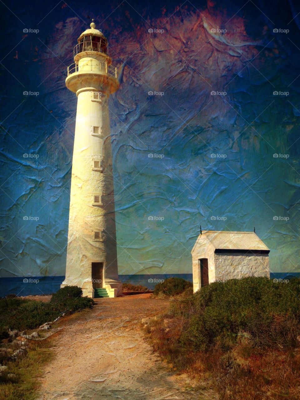 South Australia Lighthouse Photo texturized. South Australia Lighthouse, Texturized