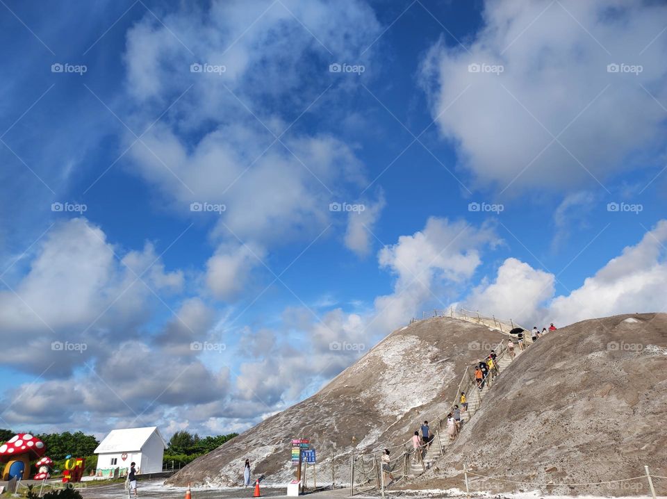 cloudy sky on the salt mountain