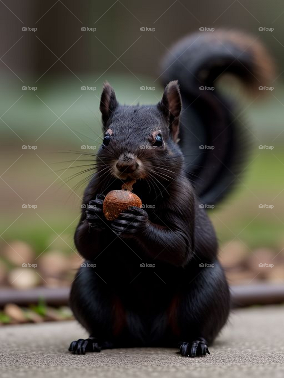 Beautiful black squirrel