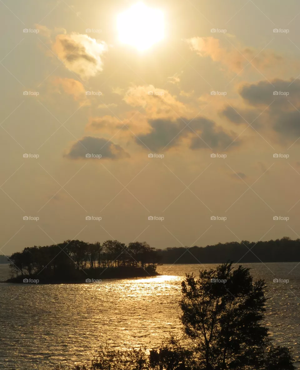 Golden skies