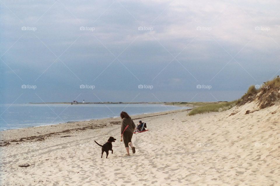 Walking on the beach