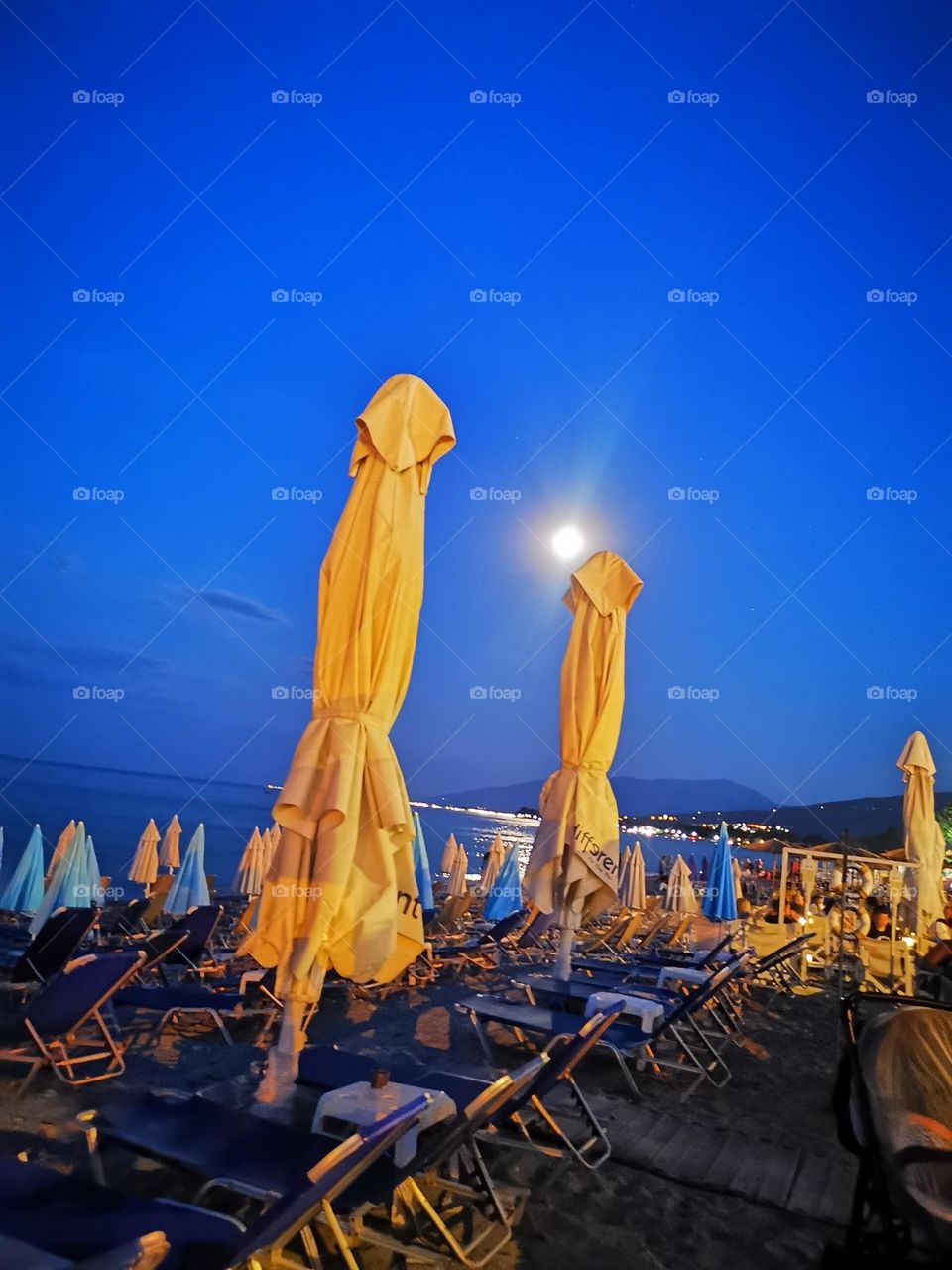 Night on the Greek sea