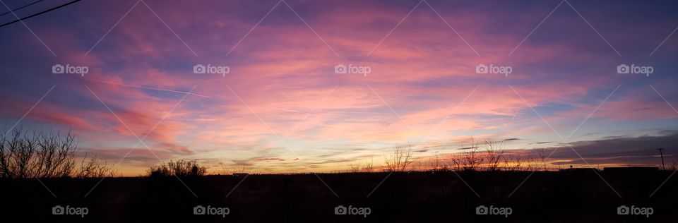 Panorama Pink Skies