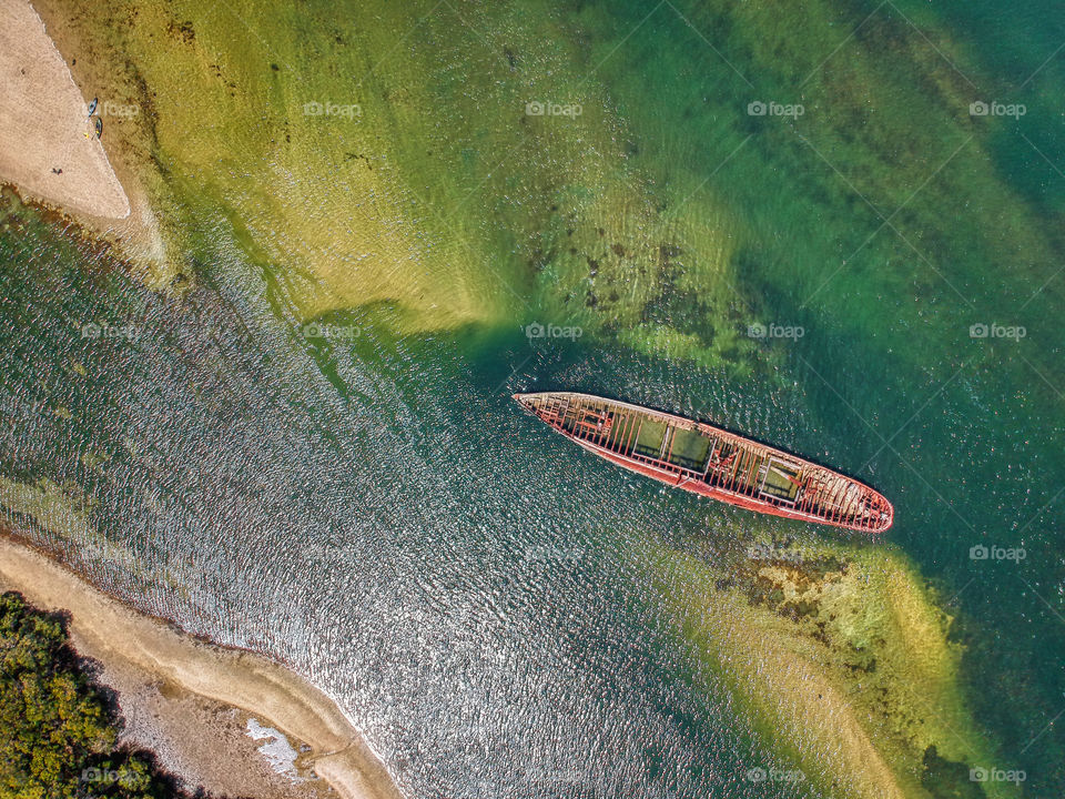 Shipwreck of the Santiago at the Garden Island ships Graveyard 