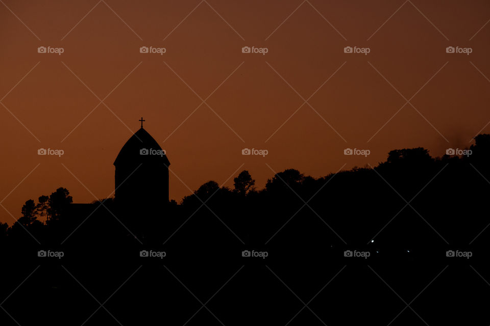 Variety shutter speed training in twilight moment at Bagrati Cathedral land scape in Kutaisi Georgia