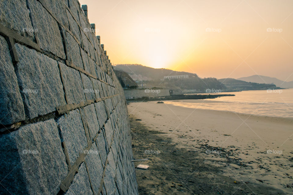 The sea wall 