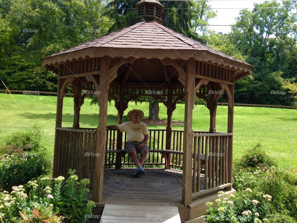 Enjoying the view . Gazebo 