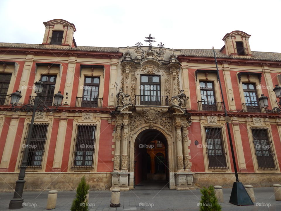 A red building in Granada, Spain 