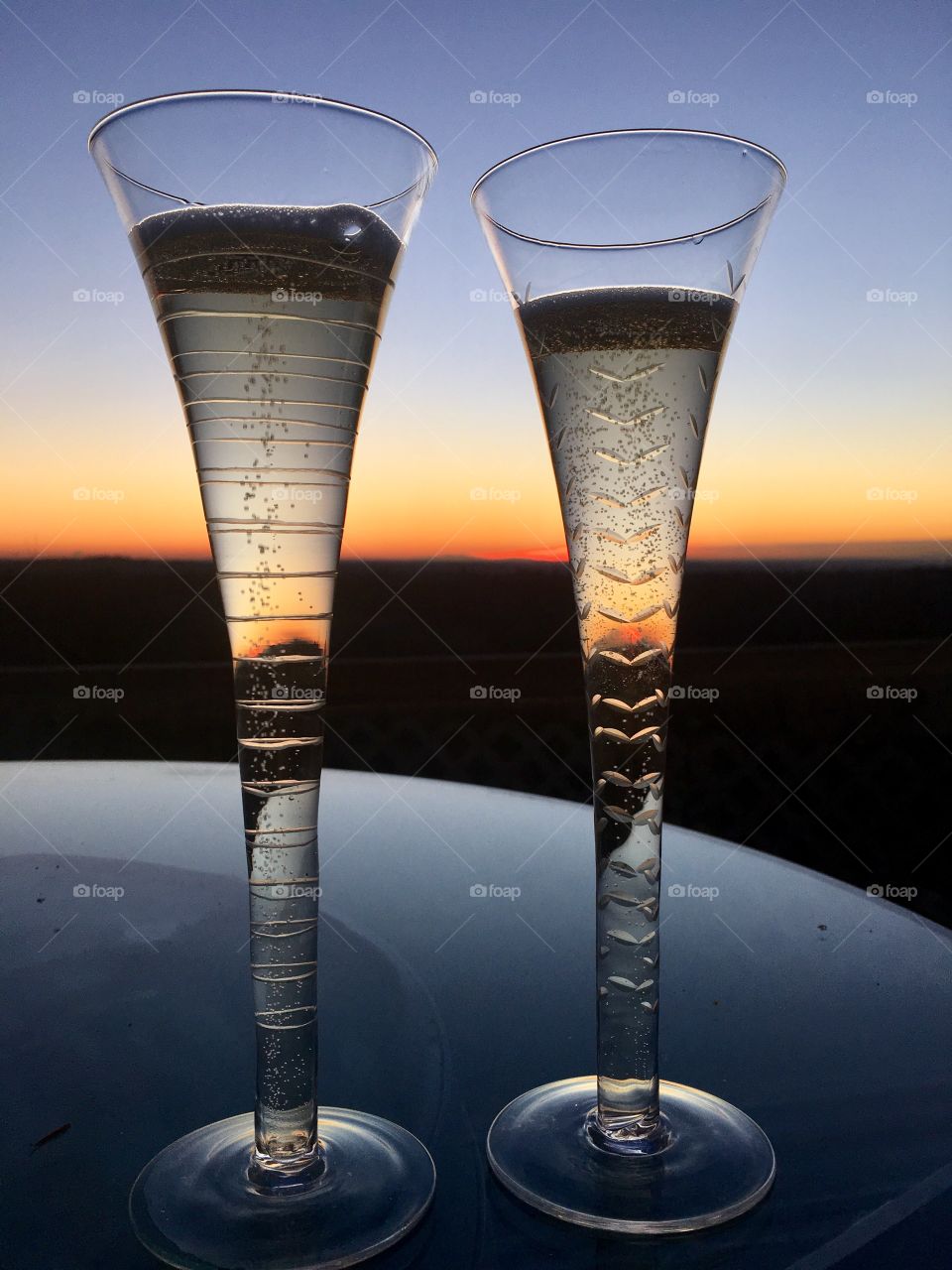 Mysterical champagne at sunset 😌😉