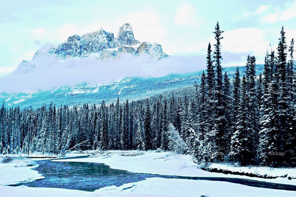 Banff national park in winter