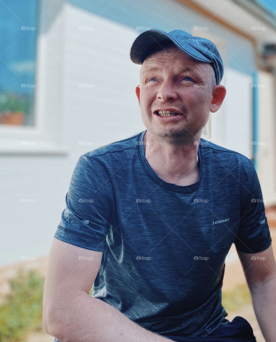 Outdoors man portrait