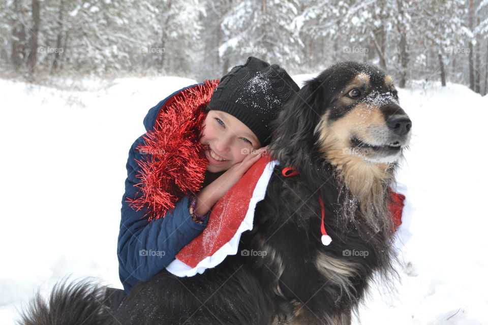 Winter activities outside