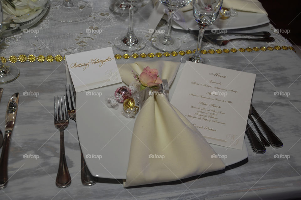 Table ready for guests.