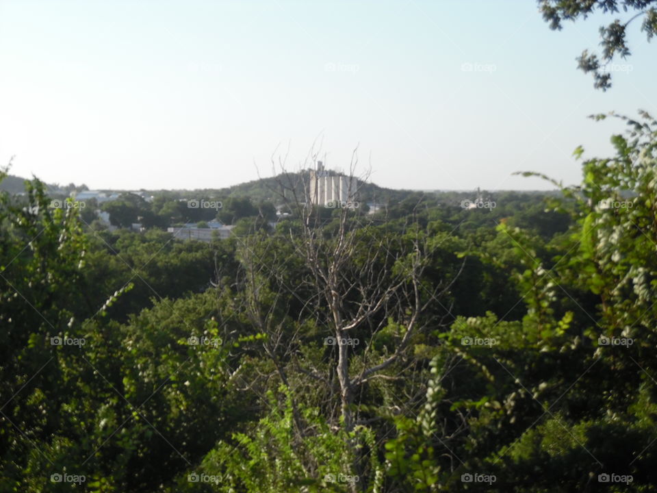 grain elevator. This is a view of Graham Texas from the top of the same Hill as earlier