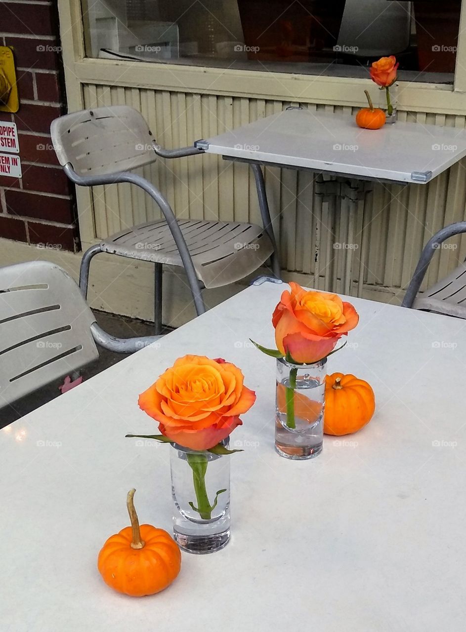 October outdoor cafe