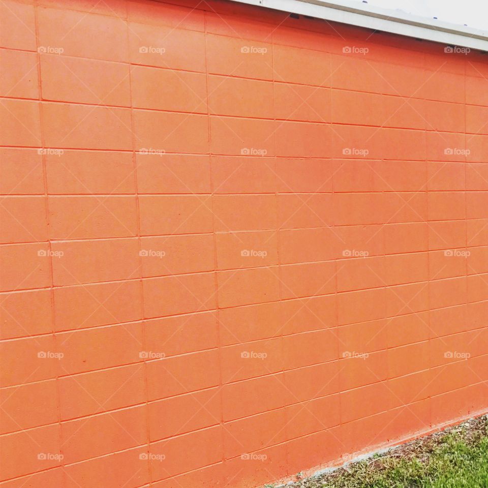 Orange brick wall