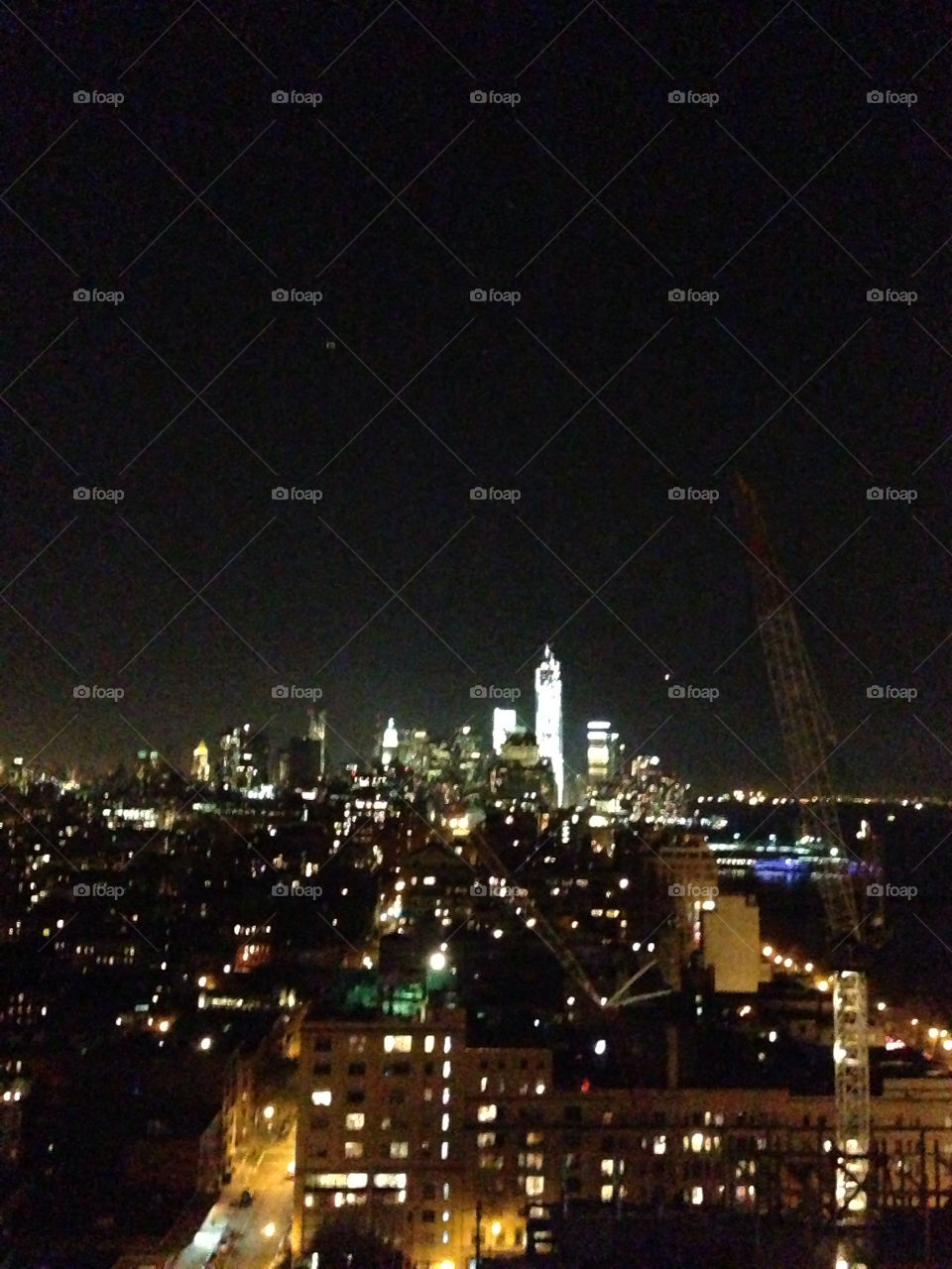 buildings night skyline new york by m48v