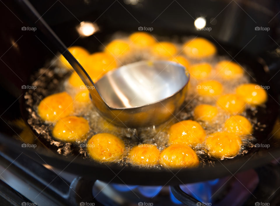 asian cuisine homemade sweet potato balls