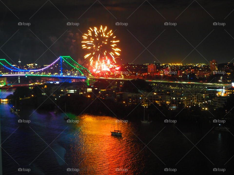 Brisbane fireworks Story Bridge 