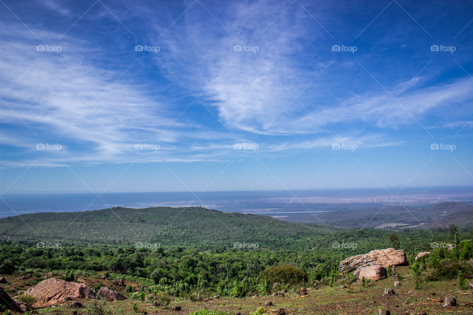 view from the top of a mountain range