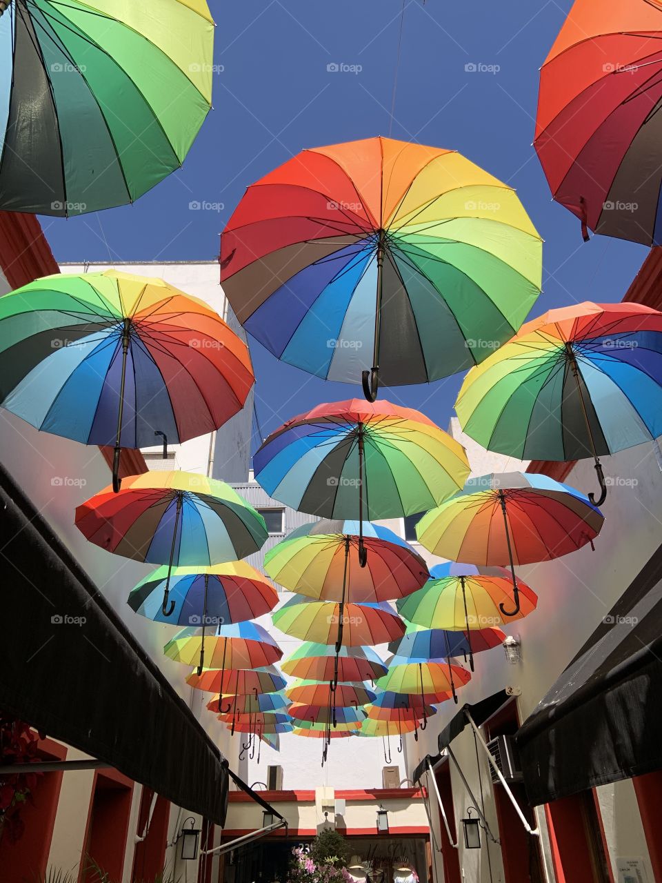 Coloured umbrella in the sky - Buenos Aires 