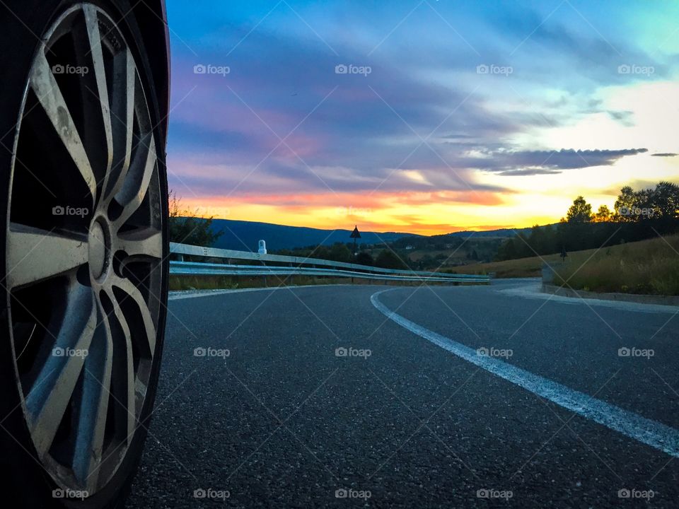 Car on the road